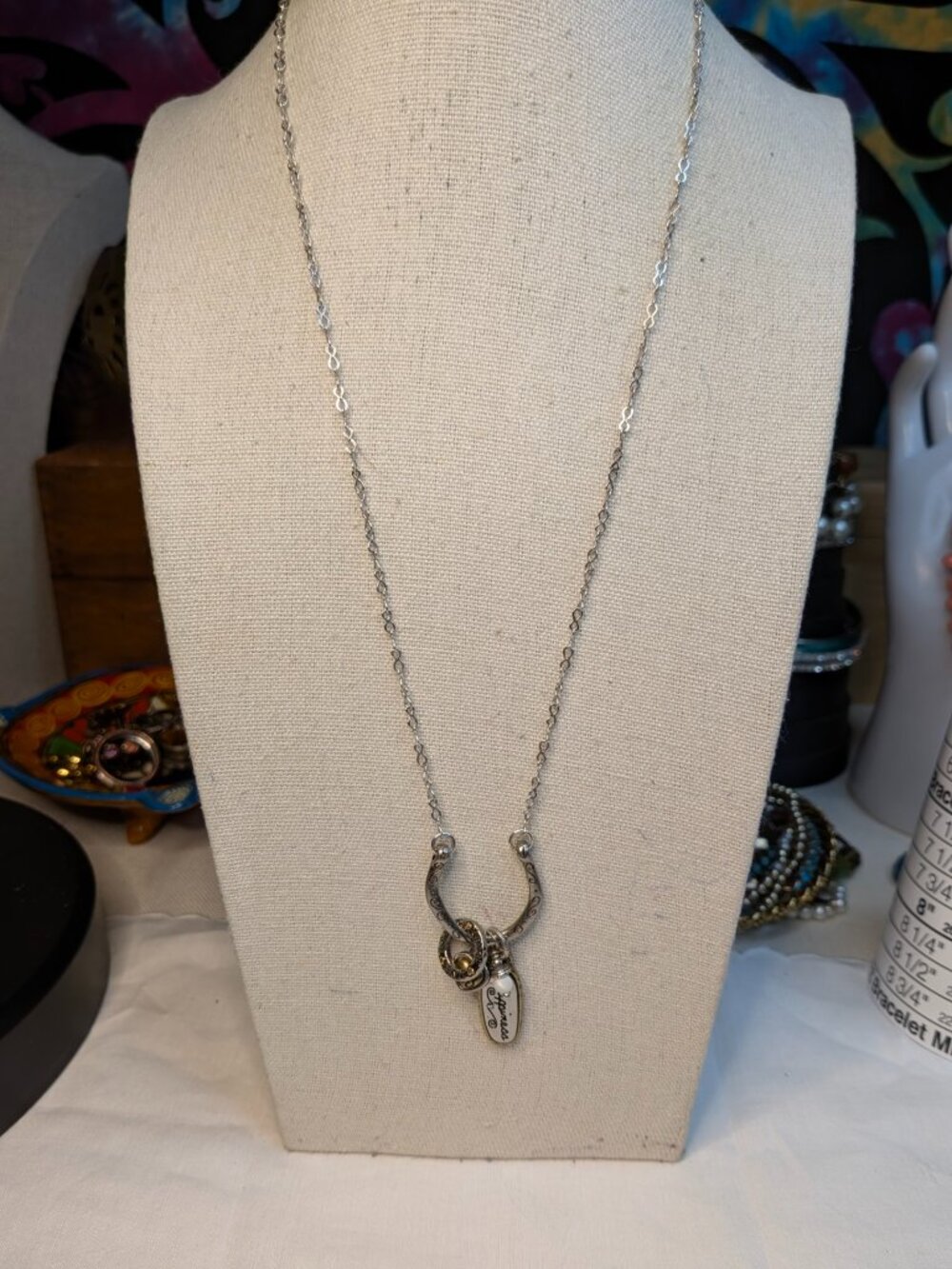 Brighton “Choose Happiness” Horseshoe Charm Necklace